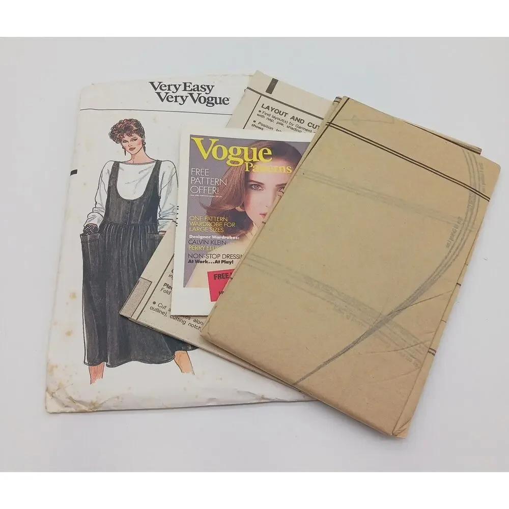 Very Easy Vogue 8978 Sewing Pattern Size 6 8 10 Misses Jumper Top Vintage 1980s